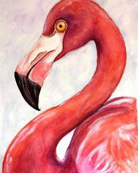 Ilustración - Flamenco Acuarela